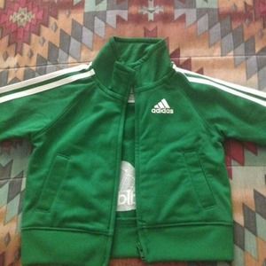 green baby adidas tracksuit