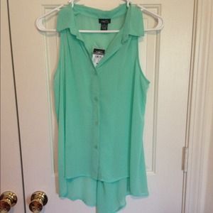 Sheer Mint Green Top