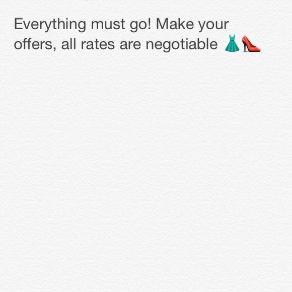 Everything must go all rates are negotiable