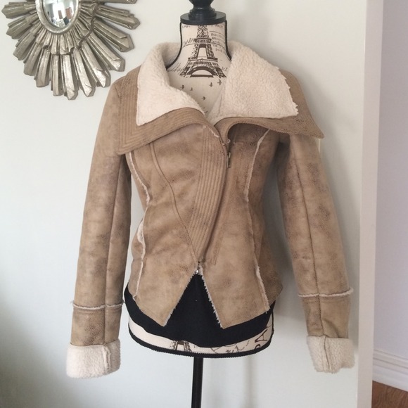 Faux suede jacket