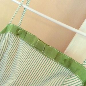 Green & White Seersucker Dress