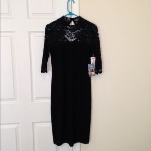 Black never before worn dress. Blue blazer