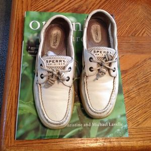 SALE White sperry top-sider