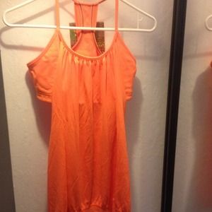 Pizzaz orange lululemon no limits tank