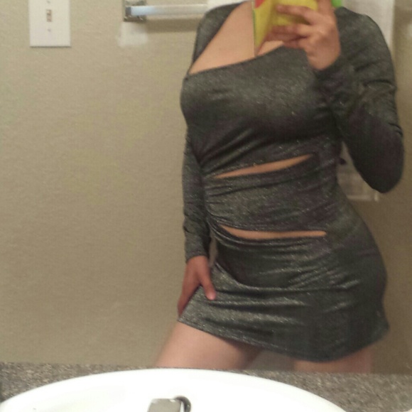 Black gray mini dress - Picture 3 of 3