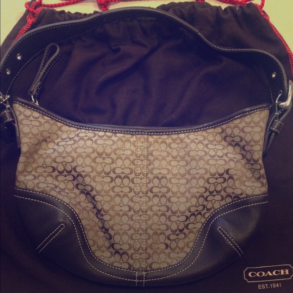 Coach Signature Jacquard fabric with leather - Picture 1 of 4