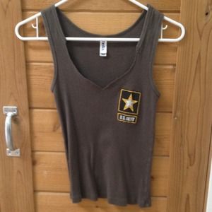 Army green fun tank.