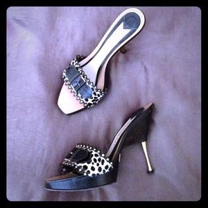 💯% Authentic Brunomagli Animal Print Mules