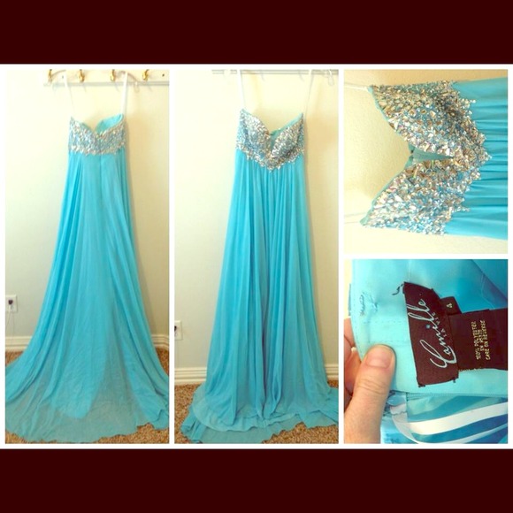 Beautiful prom dress worn once, near perfect.