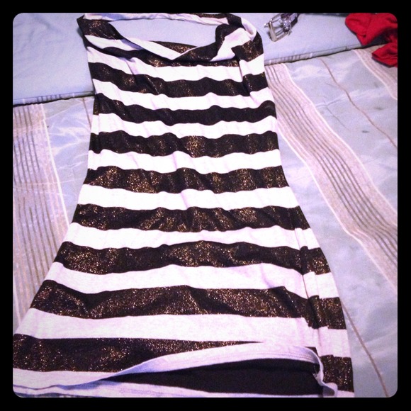 Striped black and gray halter shirt SOLD