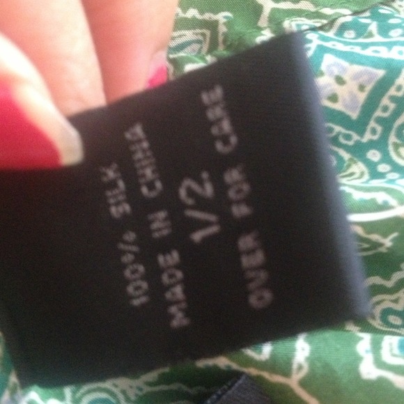 Express avocado and lime color 100% silk. - Picture 3 of 4