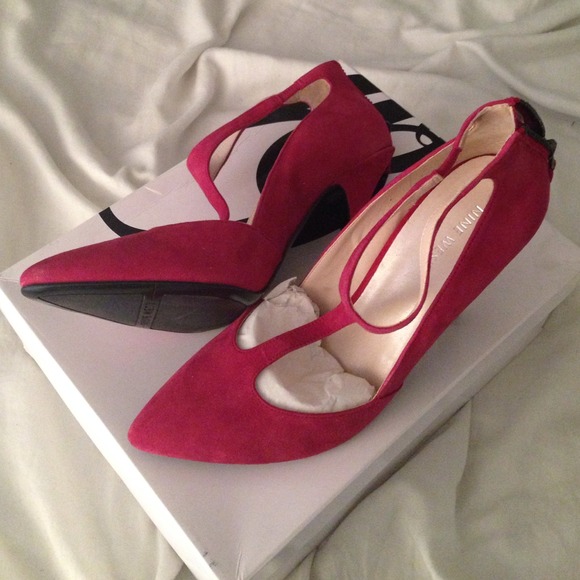 Nine West Red Blonsky T Strap Heels