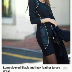 Long sleeve black dress