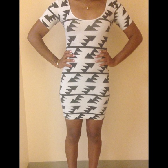 American Apparel White & Black  Dress