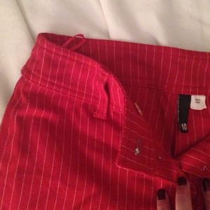 Divided by H&M Red Pinstripe Slacks