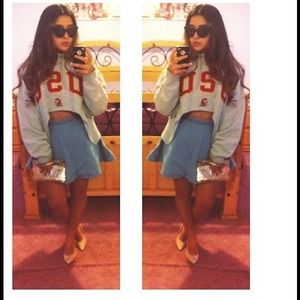 Cropped one of a kind USC hoodie