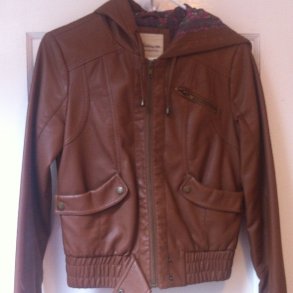 Brown leather jacket