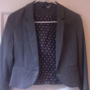 Gray mini blazer jacket