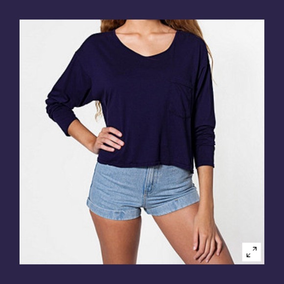 American Apparel over the shoulder crop