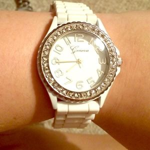Geneva White Watch