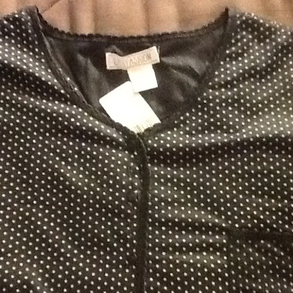 Short black and white Polka dot PJ dress