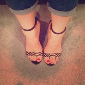 REDUCED! Kate Spade 8.5 Zebra Ankle Strap Stiletto