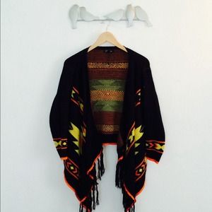 Fringe knit cardigan