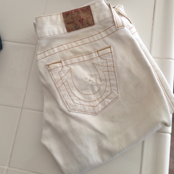True religion johnny white jeans