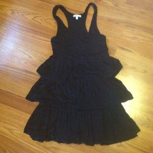 💔Racer Back Black Ruffled dress💔