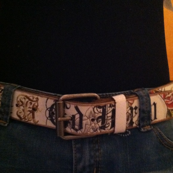 🔻Reduced Ed Hardy signature genuine leather belt!