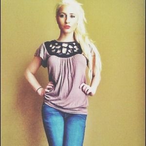 Brown and black dress shirt