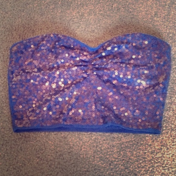 Blue sequin bandeau