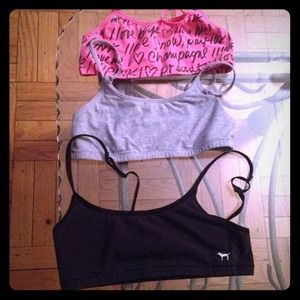 Set of 3 Pink Yoga Bras