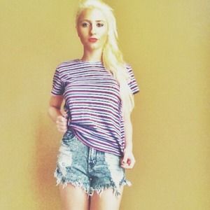 Red,white, and blue striped top