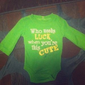 St. Patricks day shirt boy or girl newborn onesie