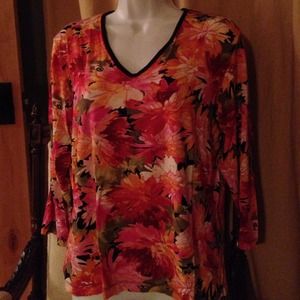 Chico's floral top, very colorful!