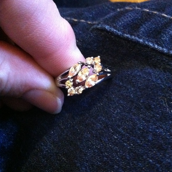 HOLD---------Morganite Ring 14k White Gold Fille - Picture 4 of 4