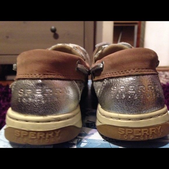 Sperry Topsider Leopard Sequin Boat Shoes - Picture 3 of 4
