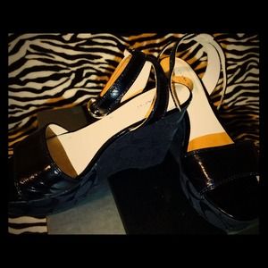 *Reduced*Coach Wedge Sandals
