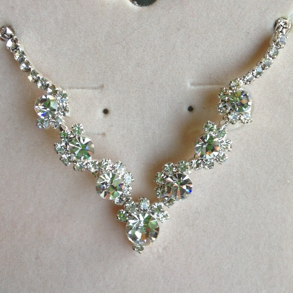 Silver and Crystal Necklace