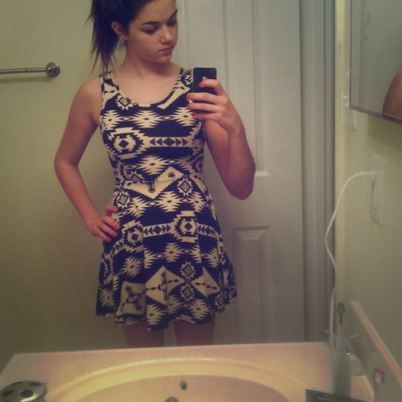 Aztec skater dress