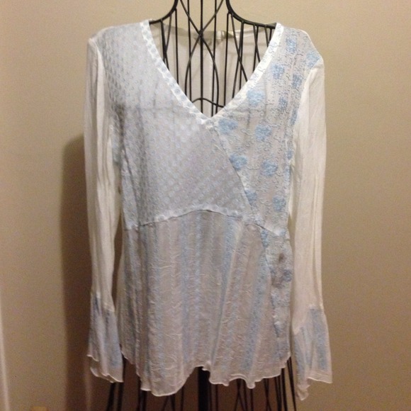 White chiffon JJill top