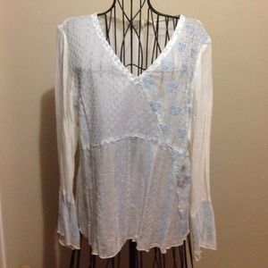 White chiffon JJill top