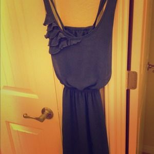 Blue ruffle top spaghetti strap dress! 4 summer!