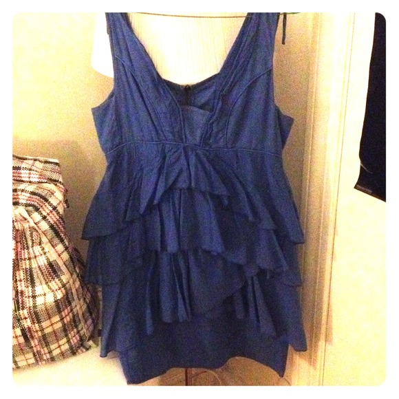 BLUE ZARA COCKTAIL DRESS