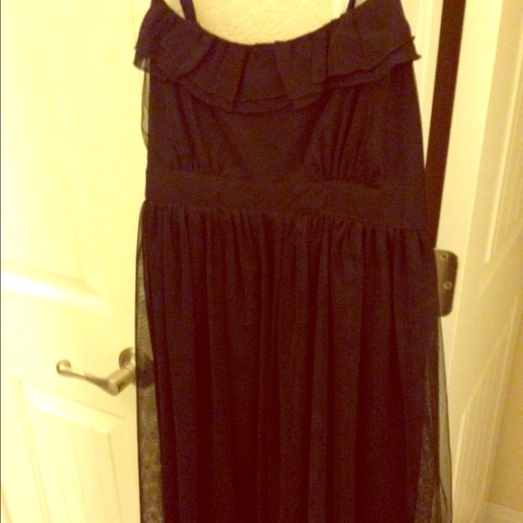 Black tulle material dress***