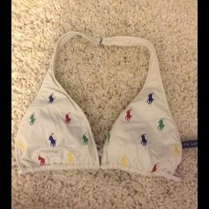 Authentic Ralph Lauren multi colored bikini top