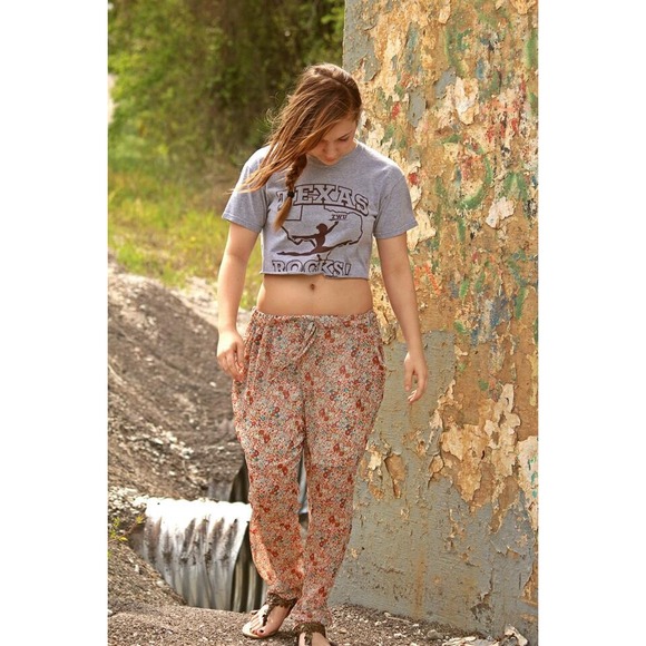 Floral gypsy pants