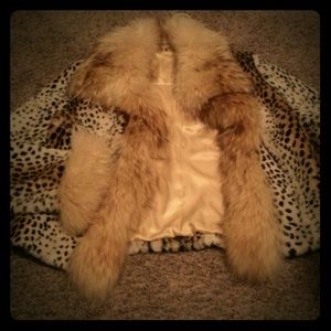 Faux inspired leopard print  coat