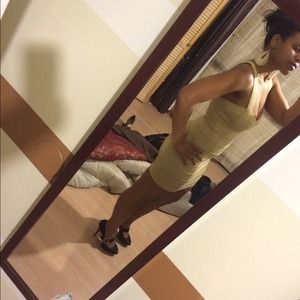 Forever 21 Gold Bandage Dress